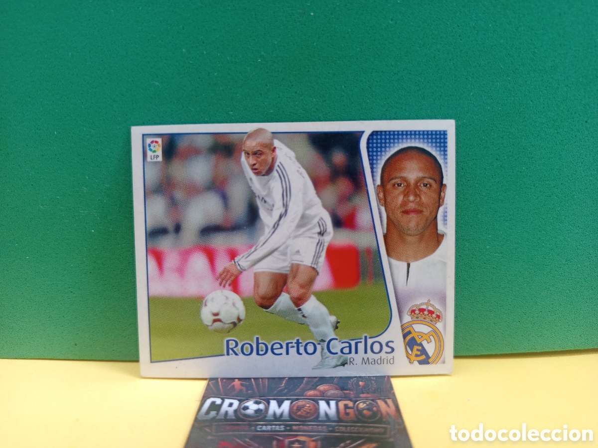 Cromos de f&uacute;tbol: ❇️ CROMO ⚽ ROBERTO CARLOS MADRID LIGA 2004 2005 04 05 ED. ESTE PANINI SIN PEGAR (ESCRITO DETR&Aacute;S)❇️