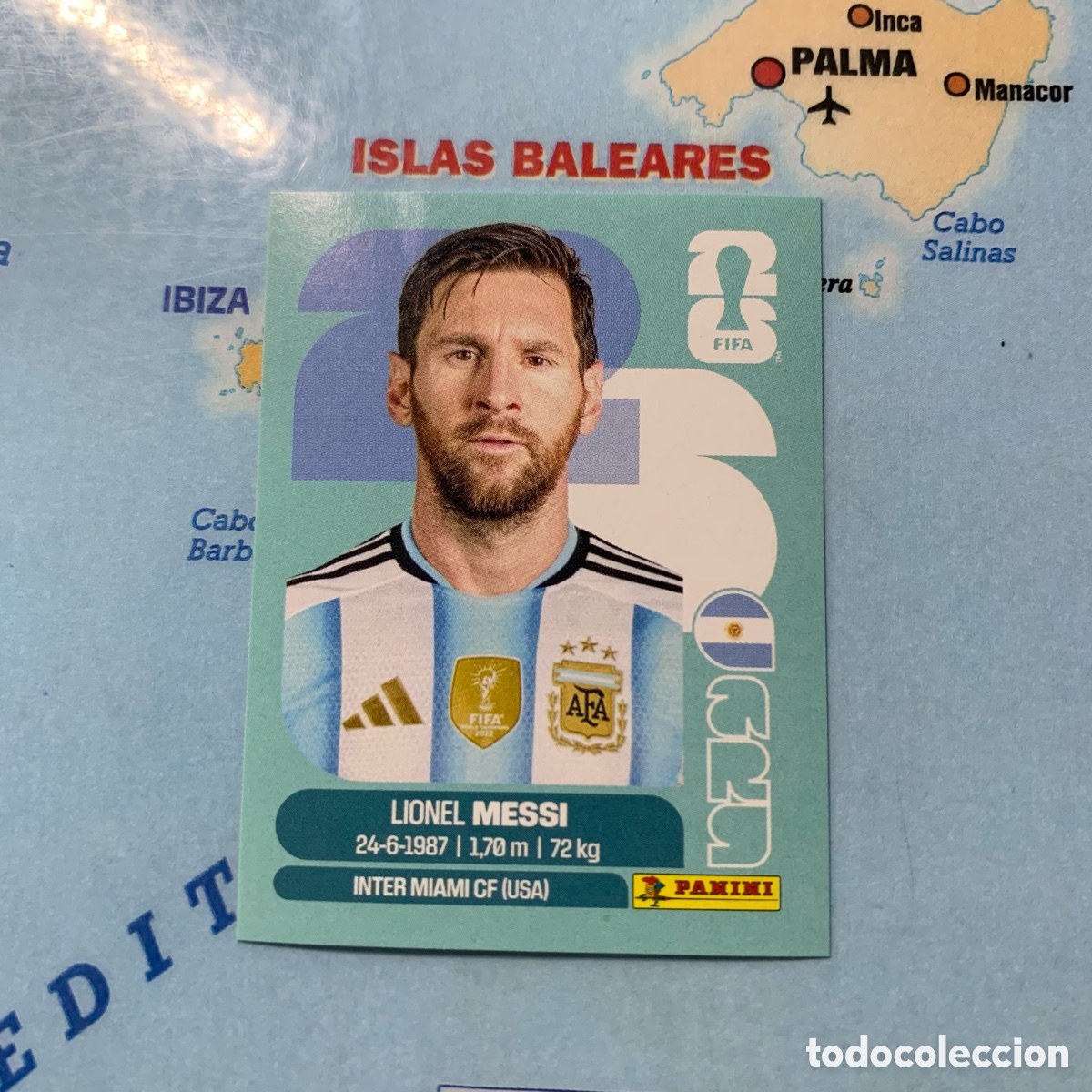 Cromos de f&uacute;tbol: Messi n&uacute;mero 17 Argentina cromo panini Mundial Fifa World Cup 2026
