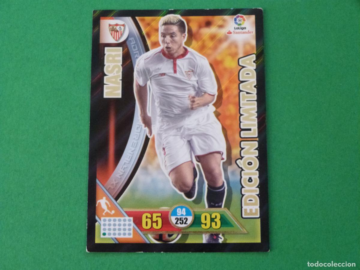 Fu&szlig;ball-Sticker: TRADING CARD FUTBOL NASRI SEVILLA F.C. EDICION LIMITADA LIGA ADRENALYN XL 2016-2017/16-17