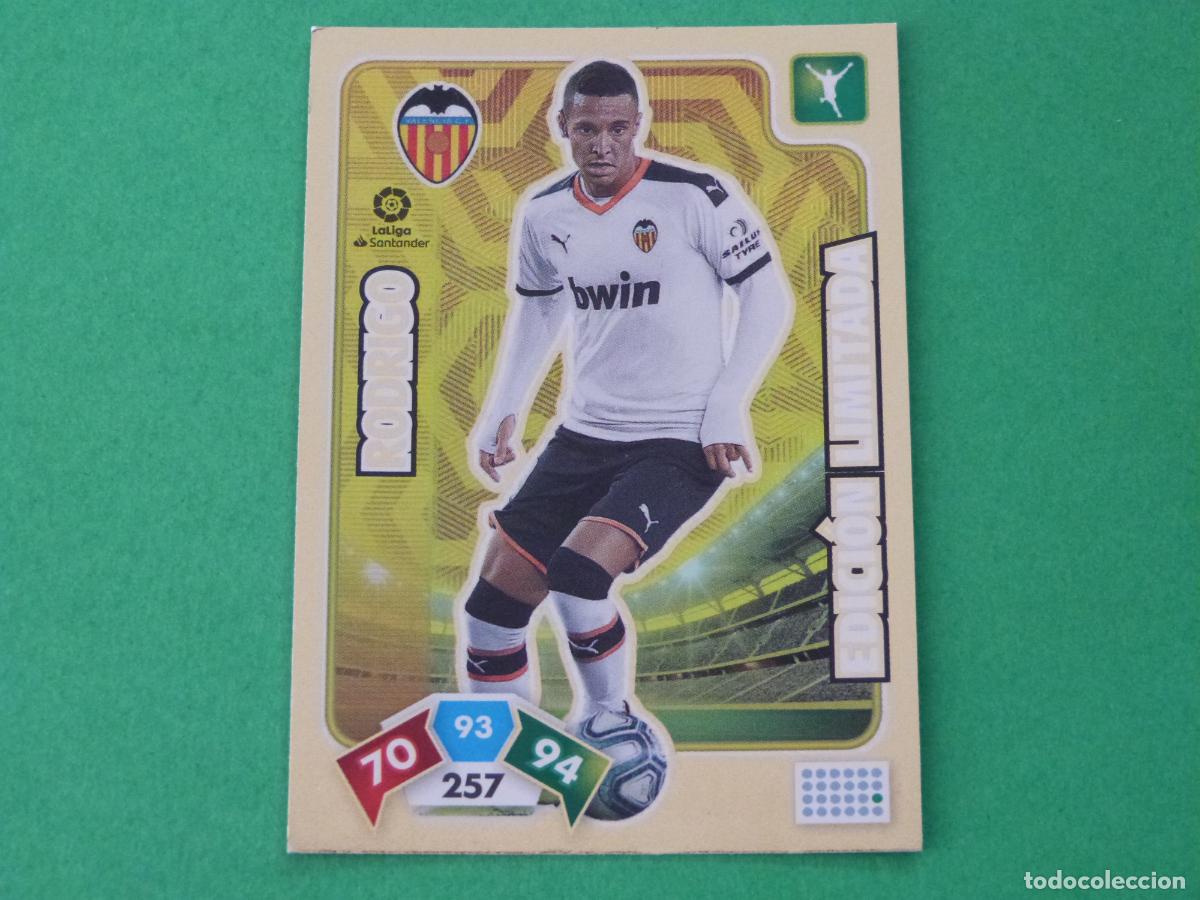 Cromos de f&uacute;tbol: TRADING CARD FUTBOL RODRIGO VALENCIA C.F. EDICION LIMITADA LIGA ADRENALYN XL 2016-2017/16-17