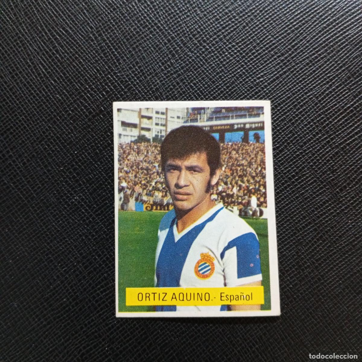 Cromos de f&uacute;tbol: ORTIZ AQUINO ESPA&Ntilde;OL FINI 1975 1976 CROMO FUTBOL LIGA 75 76 - SIN PEGAR - A70 PG46