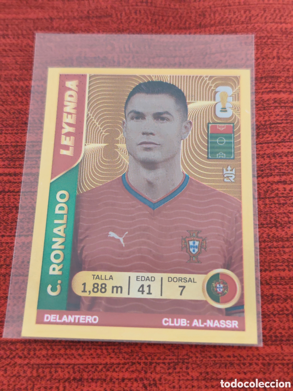 Cartes &agrave; collectionner de Football: 490 CRISTIANO RONALDO PORTUGAL LEYENDA DORADO MUNDIAL 2026 EDITORIAL TRES REYES