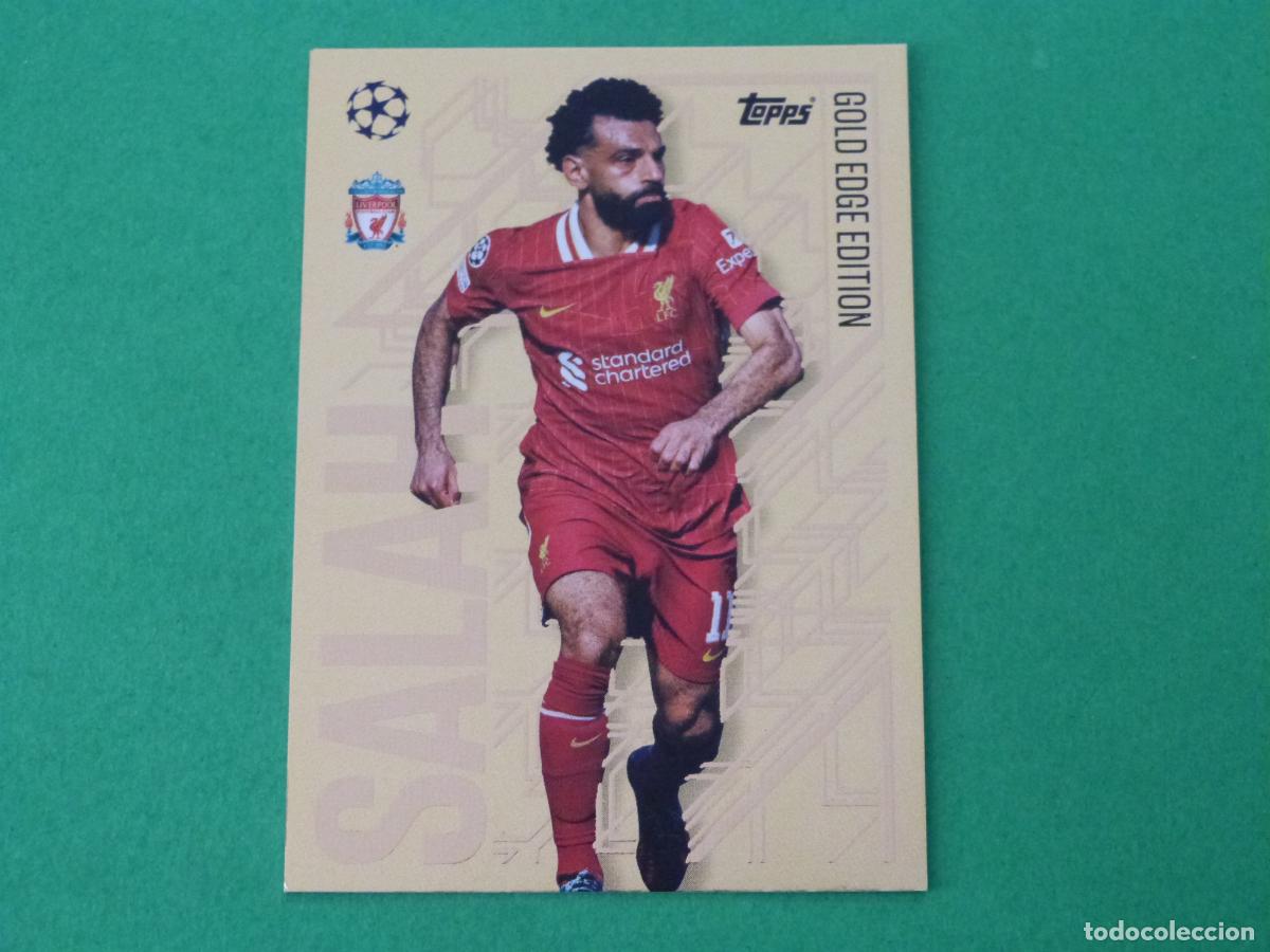 Cromos de f&uacute;tbol: TRADING CARD FUTBOL SALAH LIVERPOOL GOLD EDGE EDITION 4 CHAMPIONS LEAGUE MATCH ATTAX 2024-2025/24-25