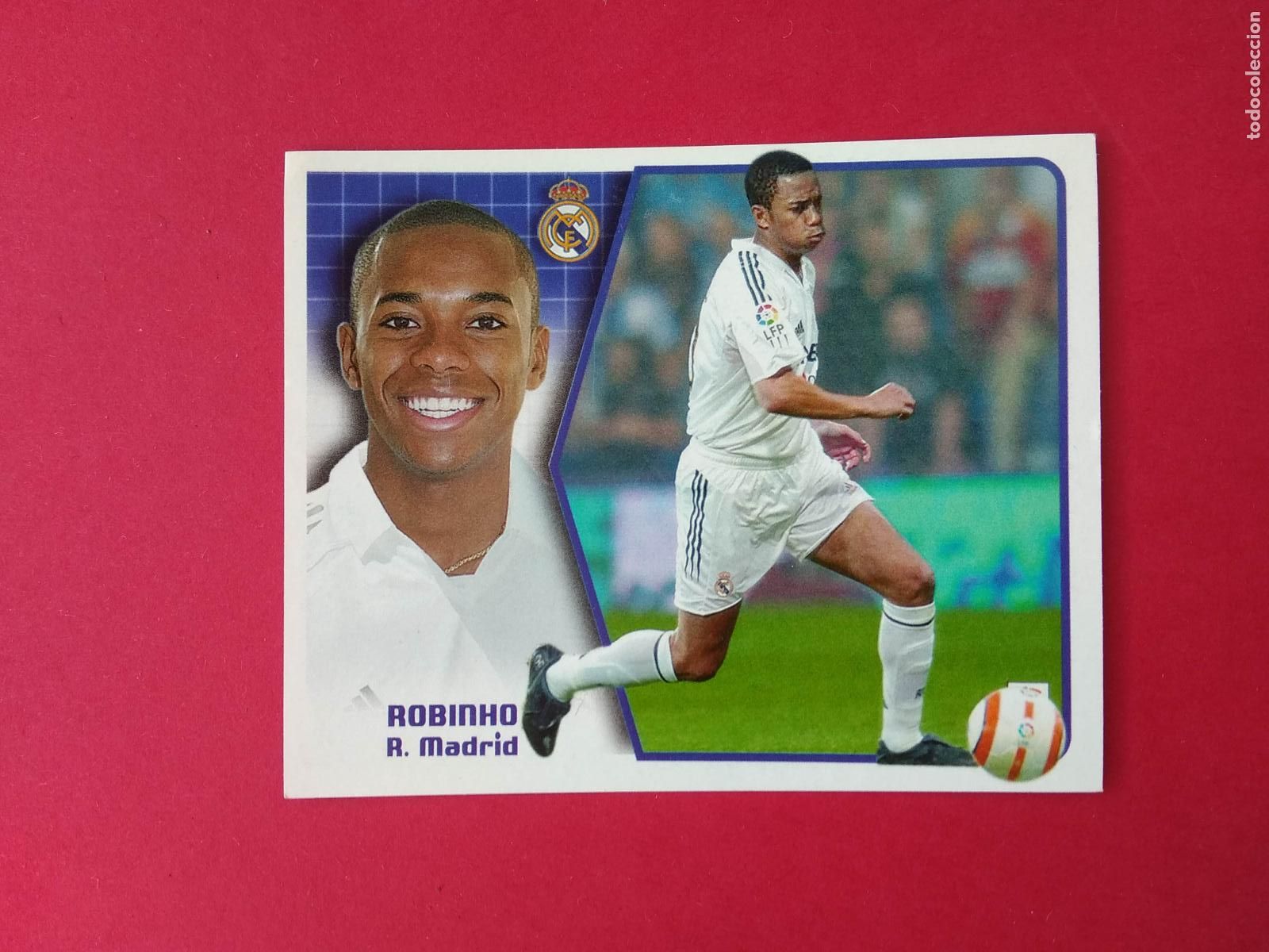 Cromos de f&uacute;tbol: EDICIONES ESTE LIGA 05 06 2005 2006 CROMO NUNCA PEGADO FICHAJE N&ordm; 24 ROBINHO VERSION