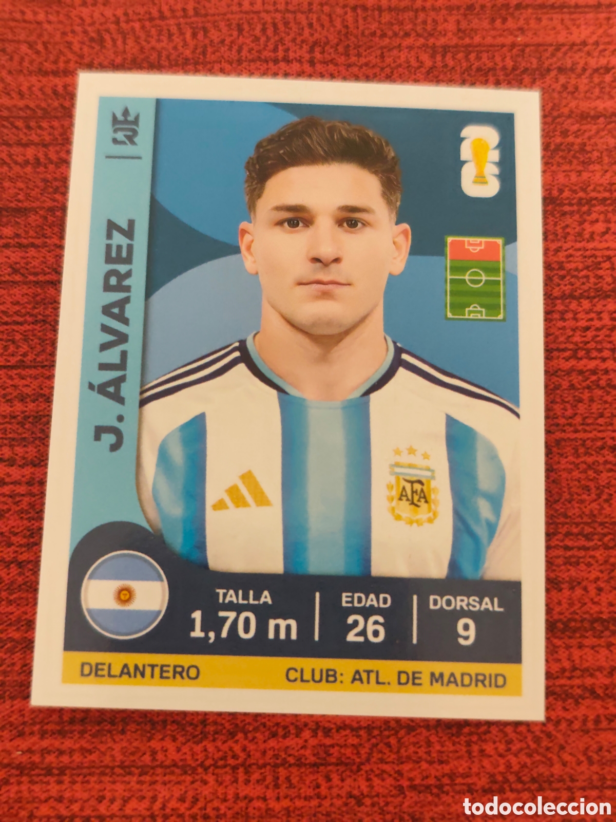 Figurine di Calcio: 446 JULI&Aacute;N &Aacute;LVAREZ ARGENTINA MUNDIAL 2026 EDITORIAL TRES REYES
