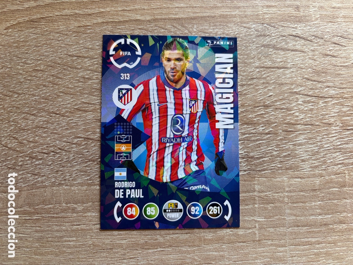 Cromos de f&uacute;tbol: 313 RODRIGO DE PAUL MAGICIAN ADRENALYN XL FIFA CLUB WORLD CUP 2025 25 ATL&Eacute;TICO DE MADRID