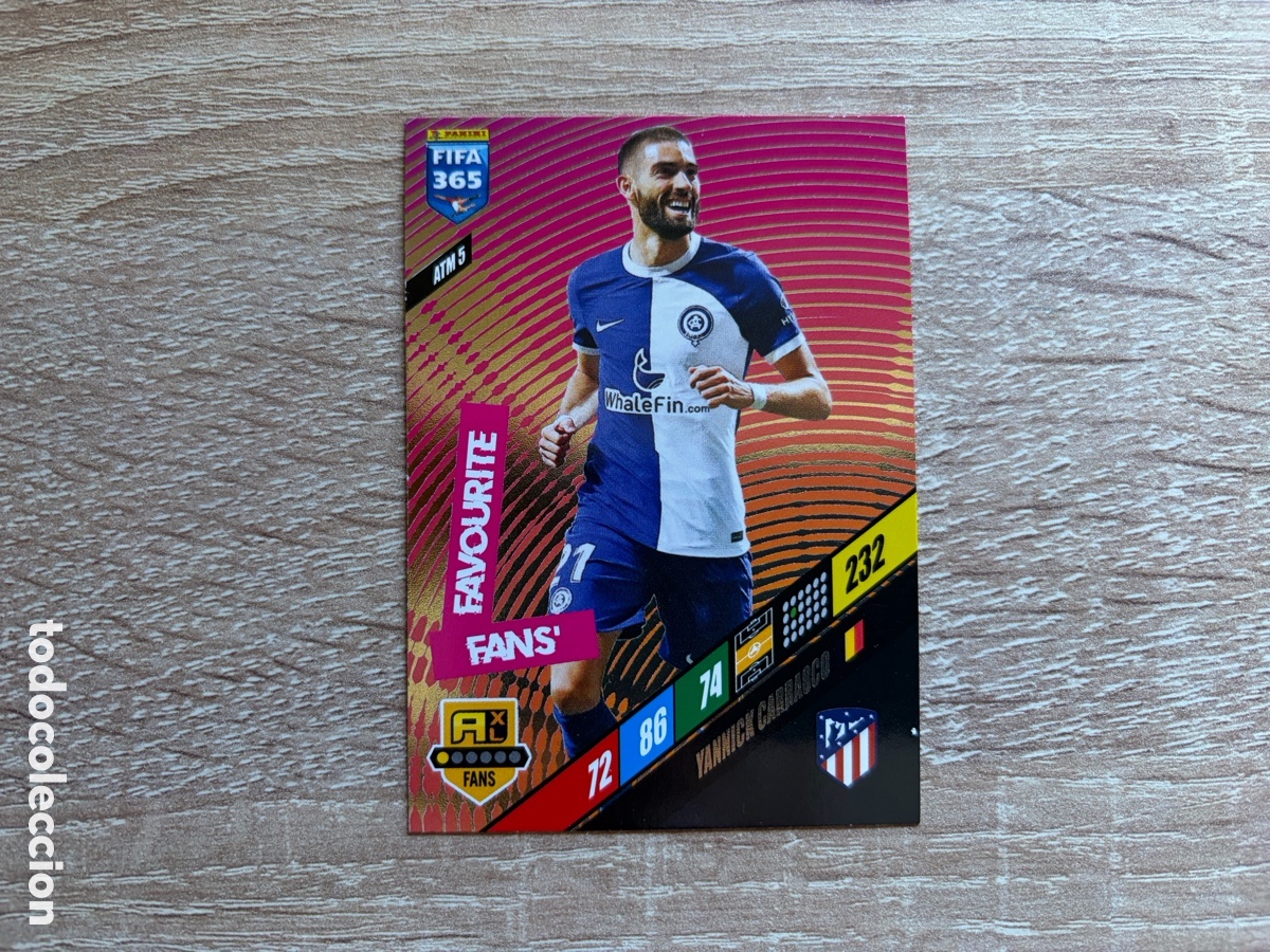 Cromos de f&uacute;tbol: 232 YANNICK CARRASCO FANS' FAVOURITE ADRENALYN XL FIFA 365 2023 23 ATL&Eacute;TICO DE MADRID