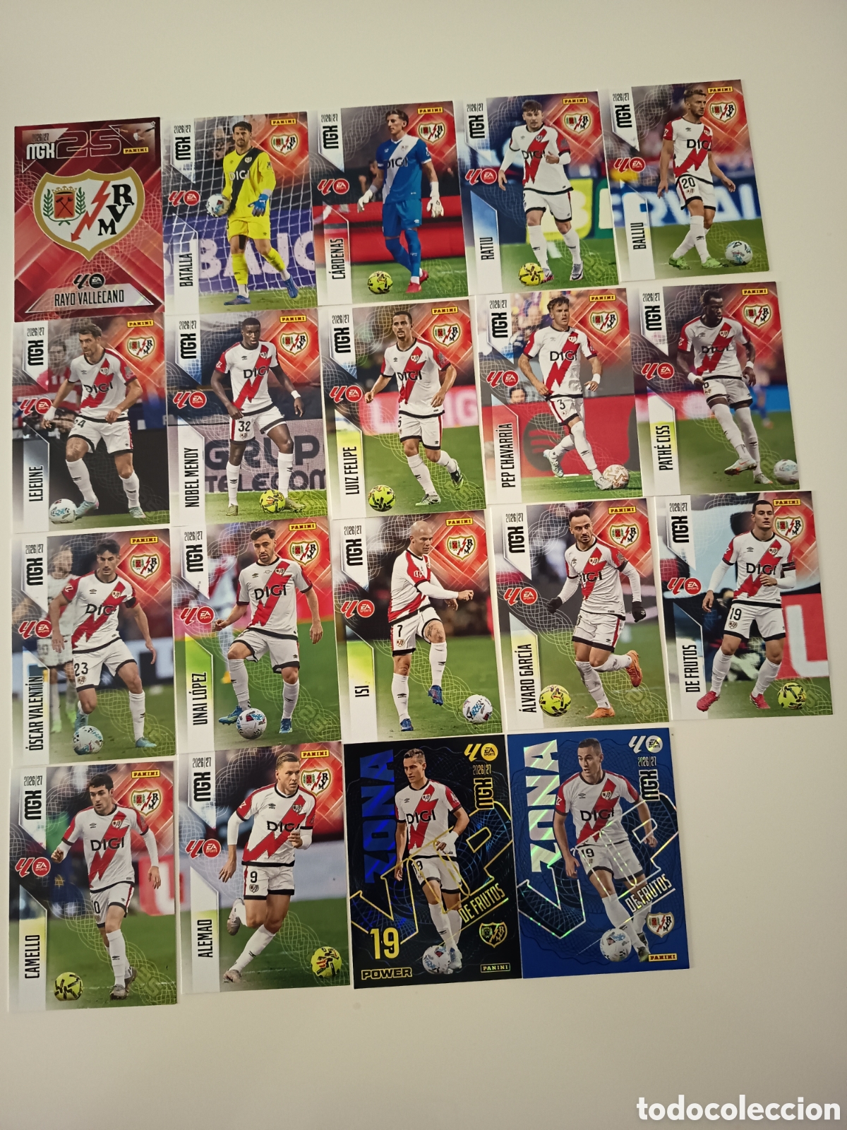 Cromos de f&uacute;tbol: Lote Rayo Vallecano Megacracks 2026-2027