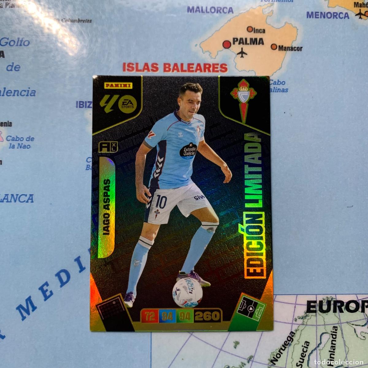 Cromos de f&uacute;tbol: Iago Aspas edici&oacute;n limitada del Celta cromo adrenalyn XL 25-26 2025-2026