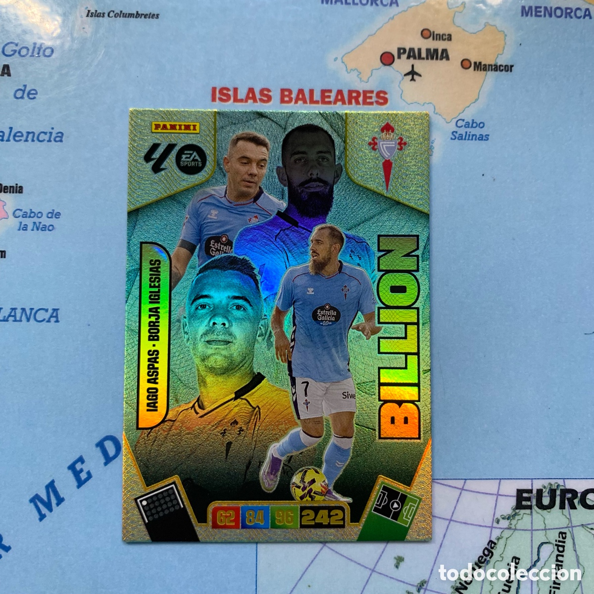 Cromos de f&uacute;tbol: Billion Iago Aspas / Borja Iglesias del Celta cromo adrenalyn XL 25-26 2025-2026