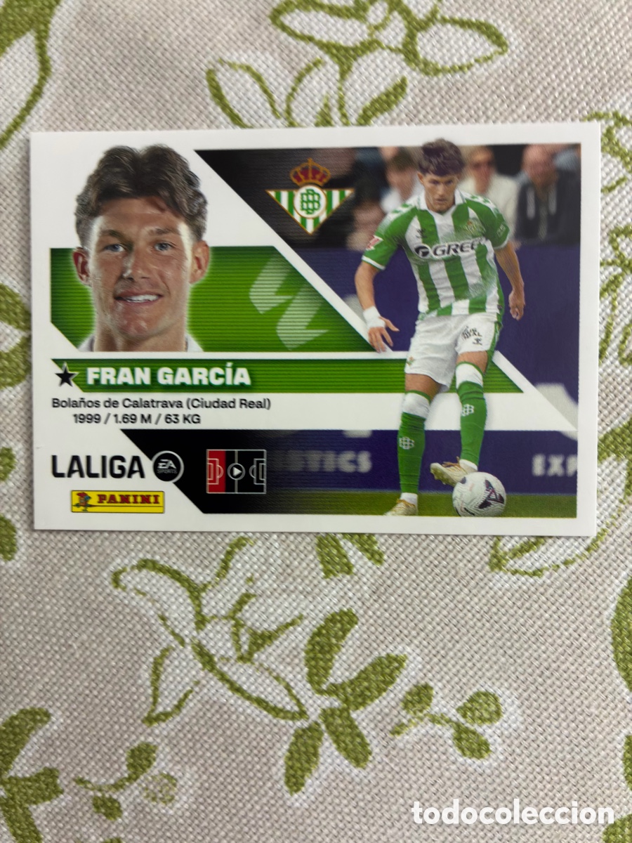 Cromos de f&uacute;tbol: Fran Garc&iacute;a N.&ordm; 6 - &Uacute;ltimos Fichajes (Real Betis) - Colecci&oacute;n Liga 2026-27 Ediciones Este / Panini