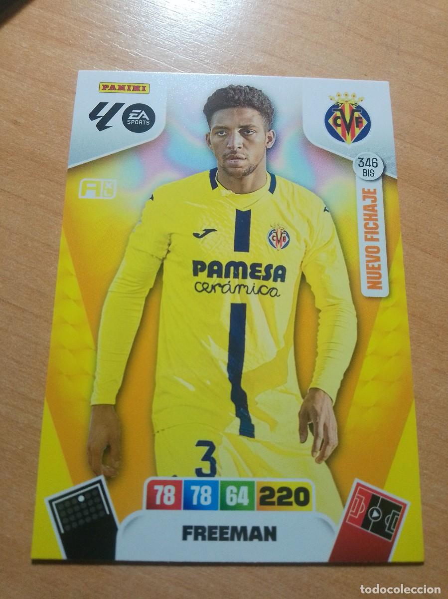 Cromos de f&uacute;tbol: 346 BIS FREEMAN NUEVO FICHAJE DEL VILLARREAL 25 26 ADRENALYN XL 2025 2026