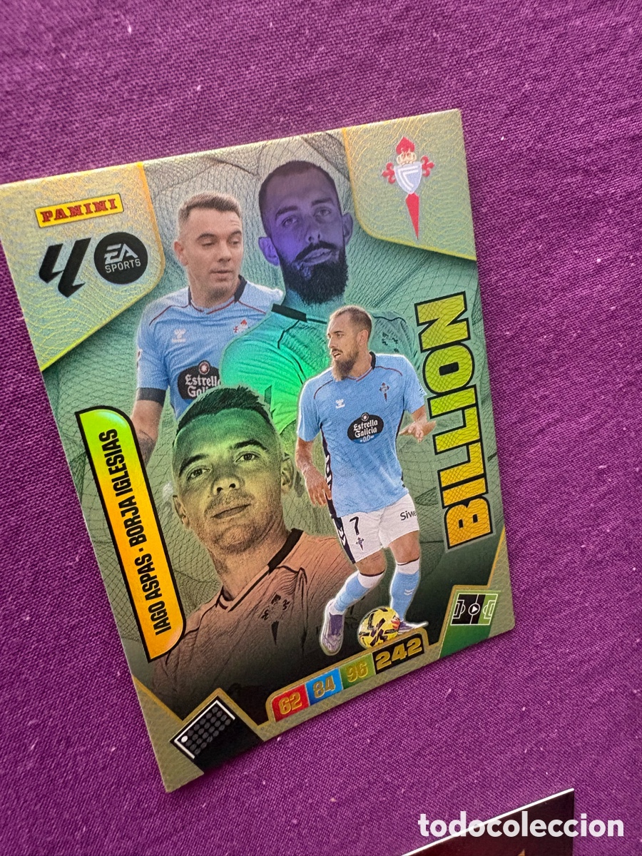 Cromos de f&uacute;tbol: Billion Iago Aspas / Borja Iglesias del Celta cromo adrenalyn XL 25-26 2025-2026