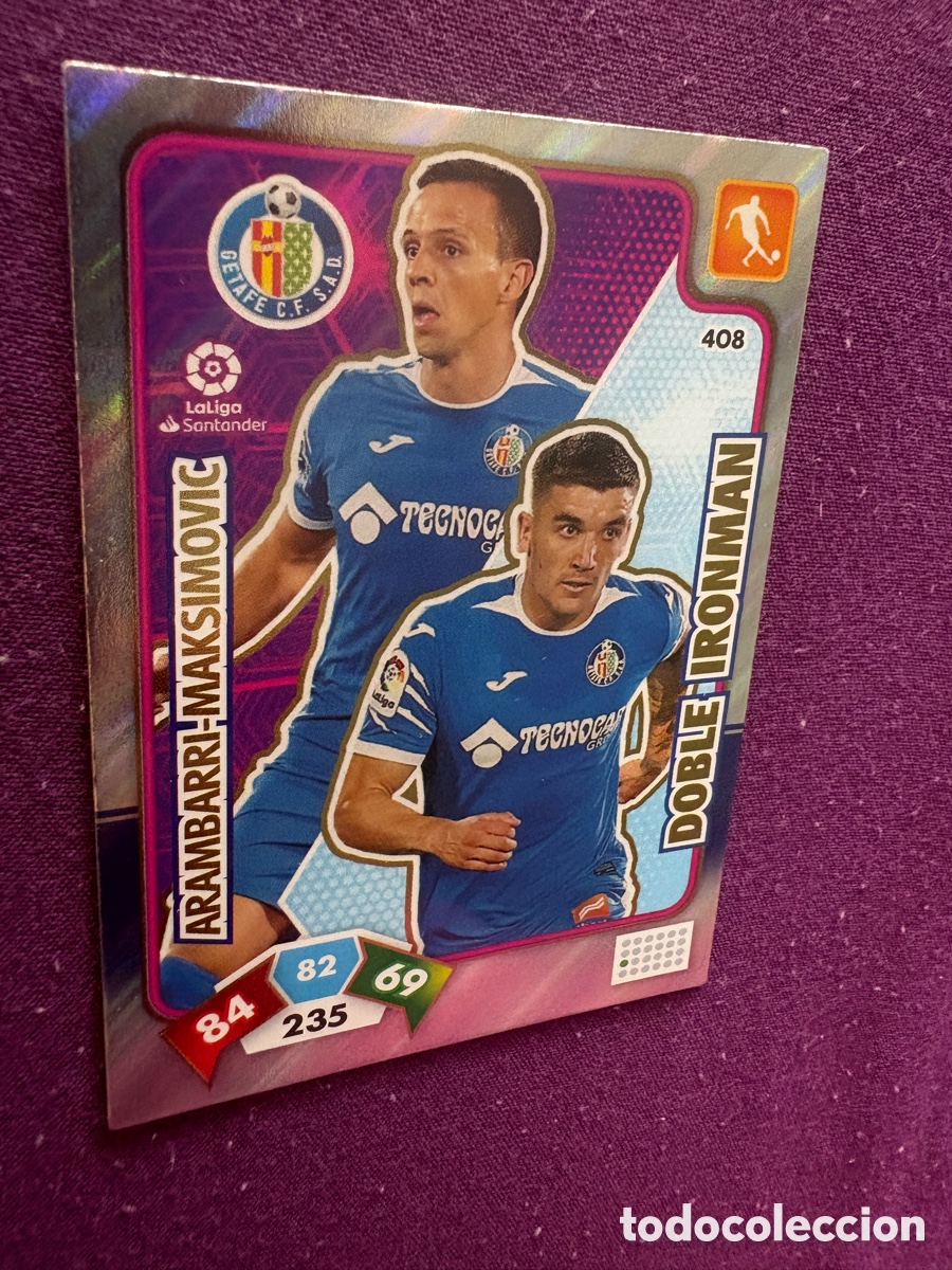 Cromos de f&uacute;tbol: 408 Doble Ironman Getafe 19 20 Adrenalyn arambarri maksovic