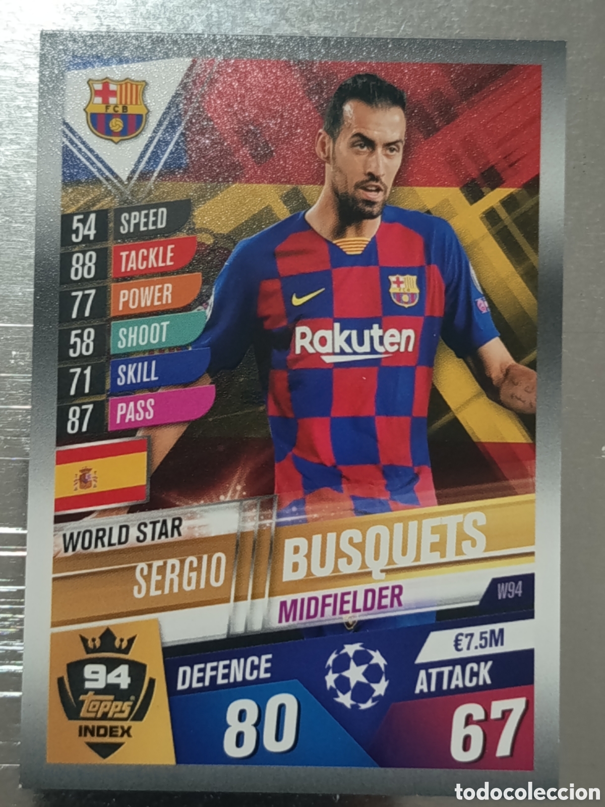 Fu&szlig;ball-Sticker: Sergio Busquets F. C. Barcelona 19/20 Topps Match Attax