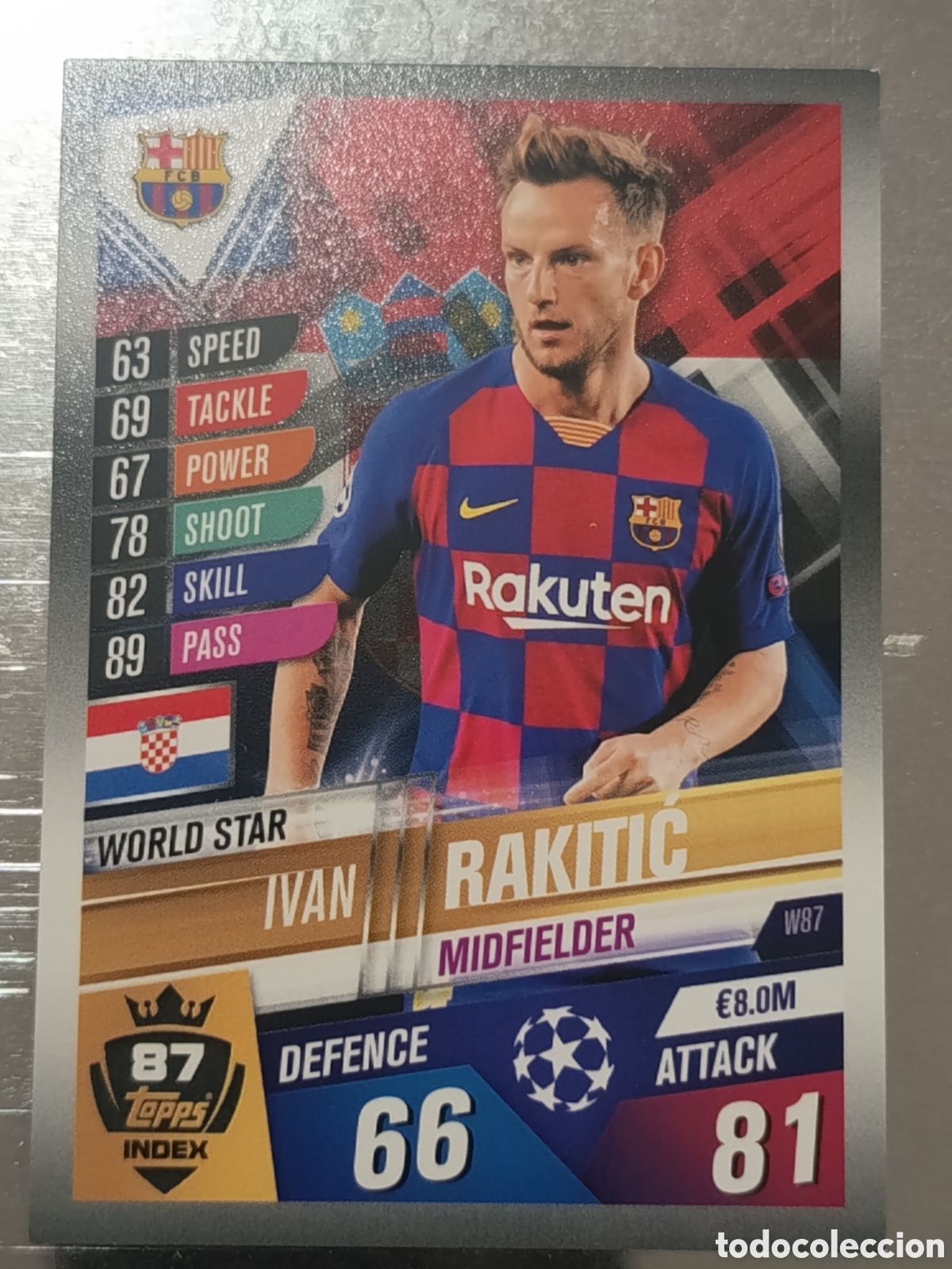 Fu&szlig;ball-Sticker: Iv&aacute;n Rakitic F.C. Barcelona 19/20 Tropps Match Attax
