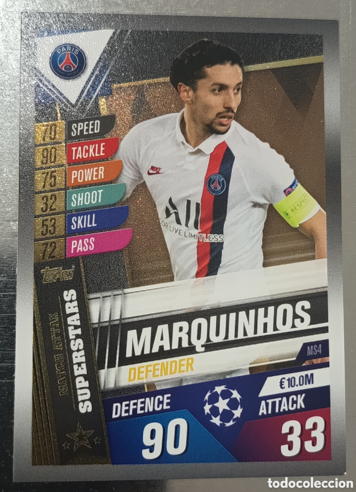 Cromos de f&uacute;tbol: Marquinhos PSG 19/20 Superstars ( MS4 )