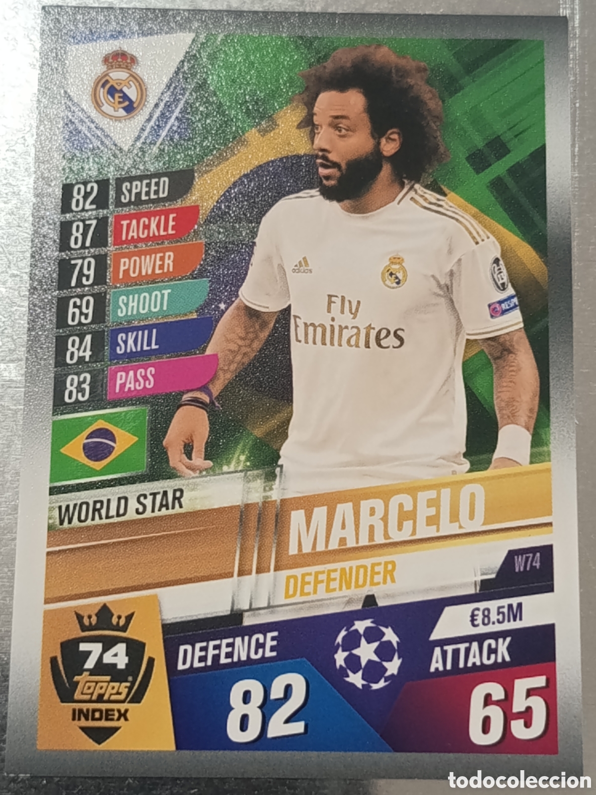 Fu&szlig;ball-Sticker: Marcelo Real Madrid 19 20 Topps Match Attax World Star