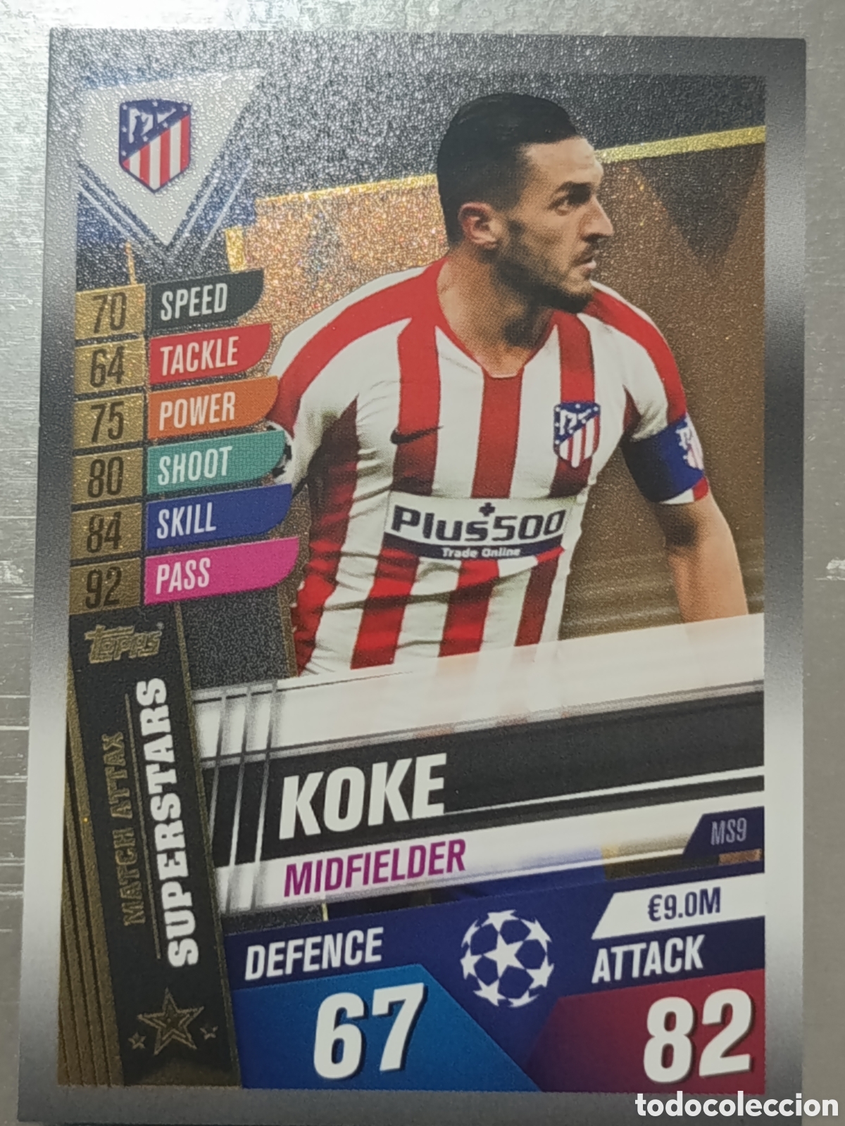 Fu&szlig;ball-Sticker: Koke Atl&eacute;tico de Madrid 19 20 Tropps Match Attax Superstars