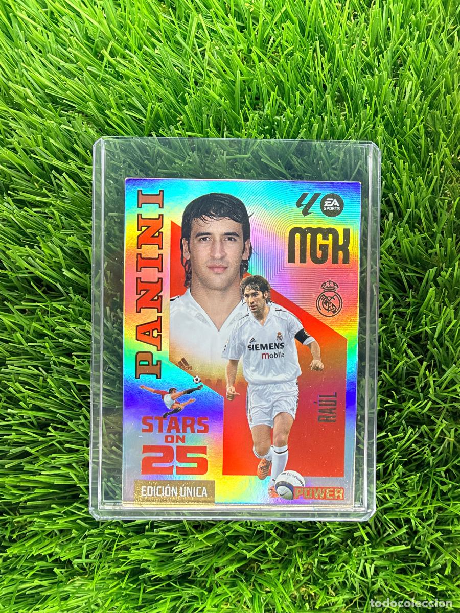 Cromos de f&uacute;tbol: N&ordm; 426P Ra&uacute;l Stars on 25 Power Real Madrid CF Megacracks 26 27