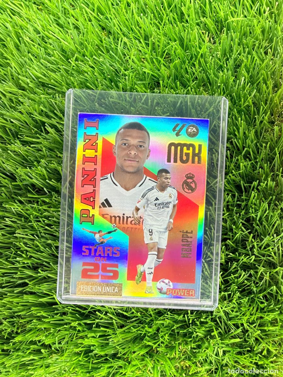 Cromos de f&uacute;tbol: N&ordm; 450P Mbapp&eacute; Stars on 25 Power Real Madrid CF Megacracks 26 27