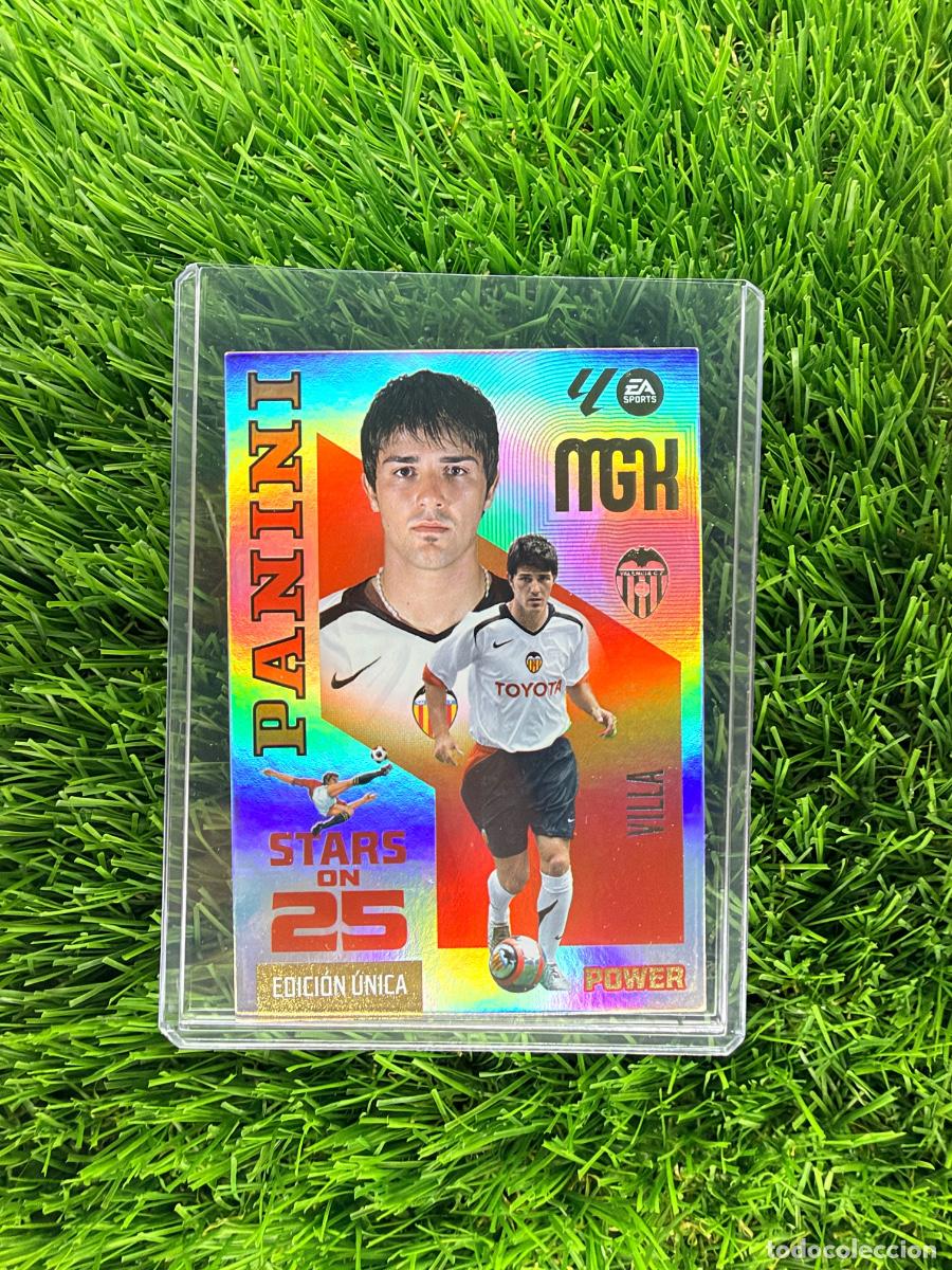 Cromos de f&uacute;tbol: N&ordm; 435P Villa Stars on 25 Power Valencia CF Megacracks 26 27