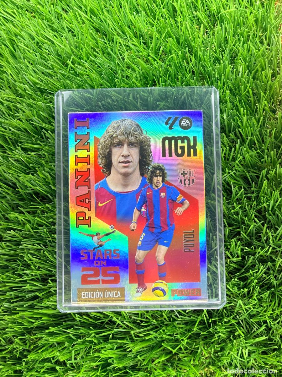 Cromos de f&uacute;tbol: N&ordm; 429P Puyol Stars on 25 Power FC Barcelona Megacracks 26 27
