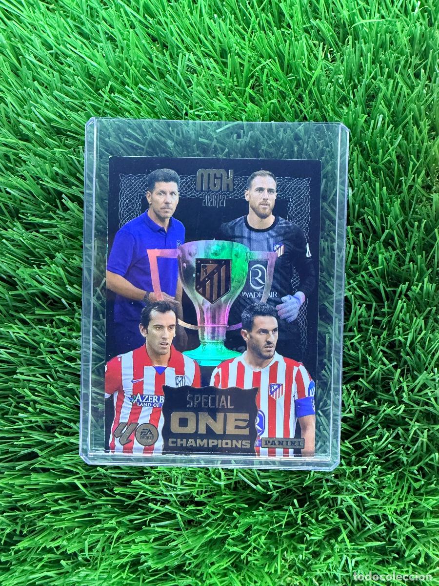 Cromos de f&uacute;tbol: Atl&eacute;tico de Madrid Special One Champions Megacracks 26 27