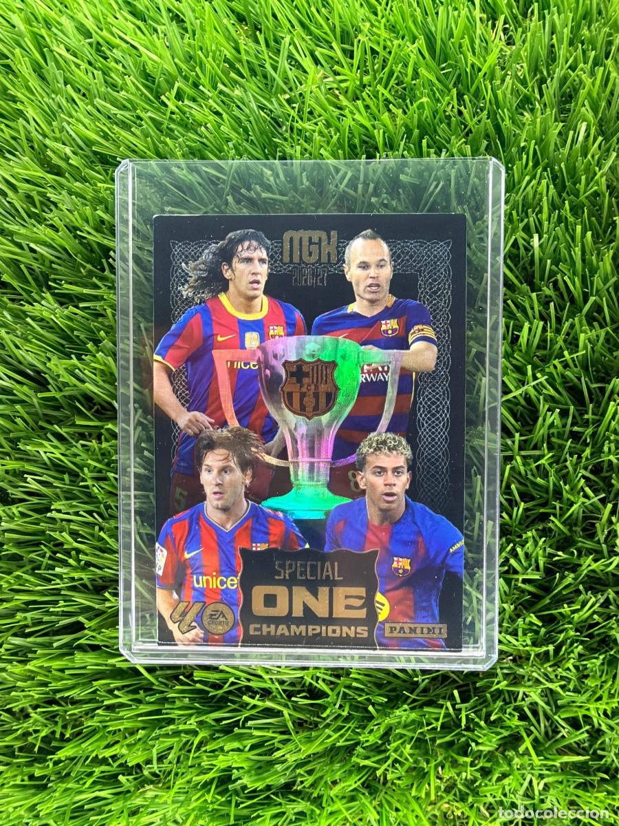 Cromos de f&uacute;tbol: FC Barcelona Special One Champions Megacracks 26 27