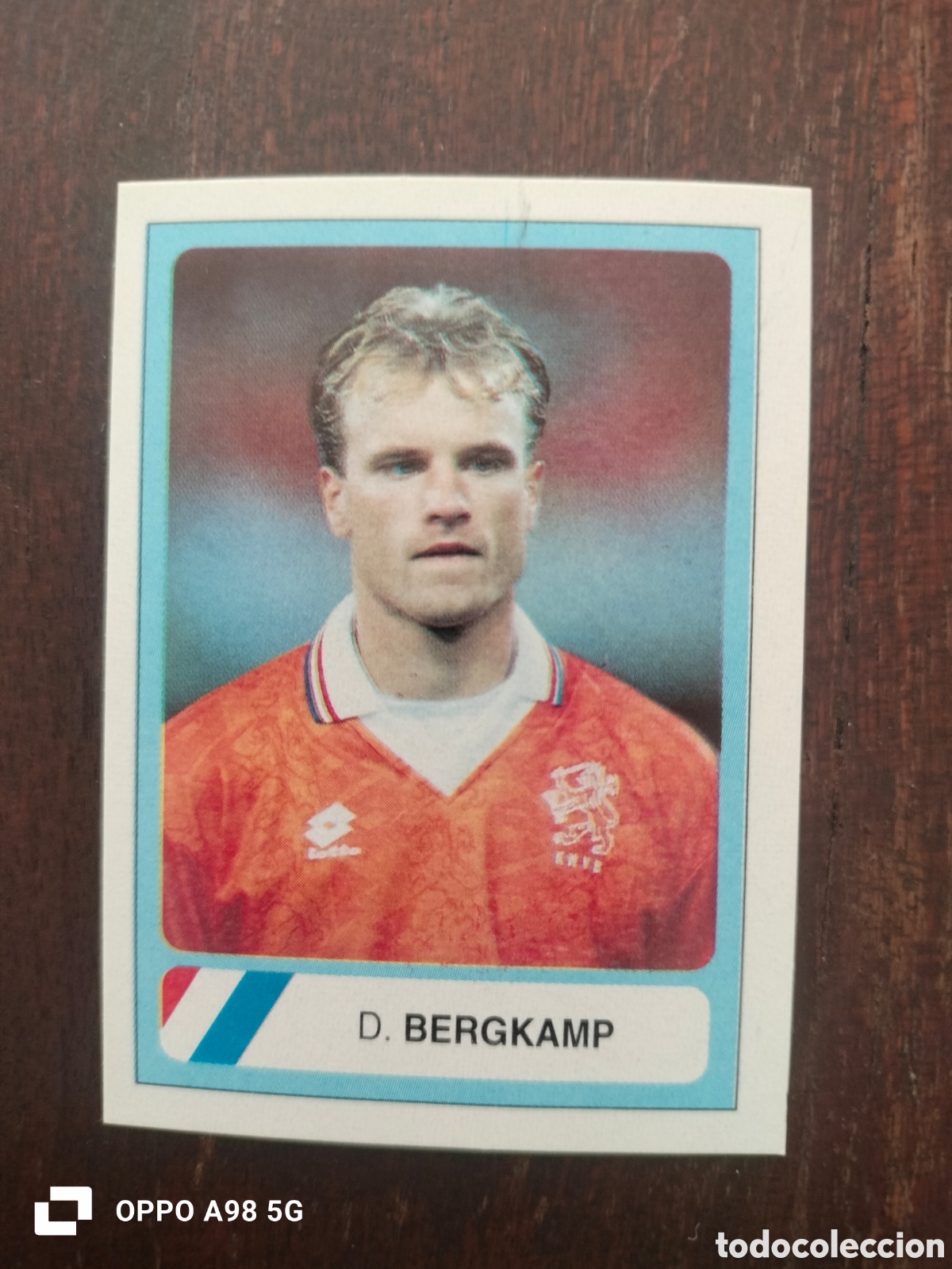 Cromos de f&uacute;tbol: Cromo 232 Bergkamp Holanda Pa&iacute;ses Bajos Mundial USA EEUU Estados Unidos 94 1994 Ediciones Estadio