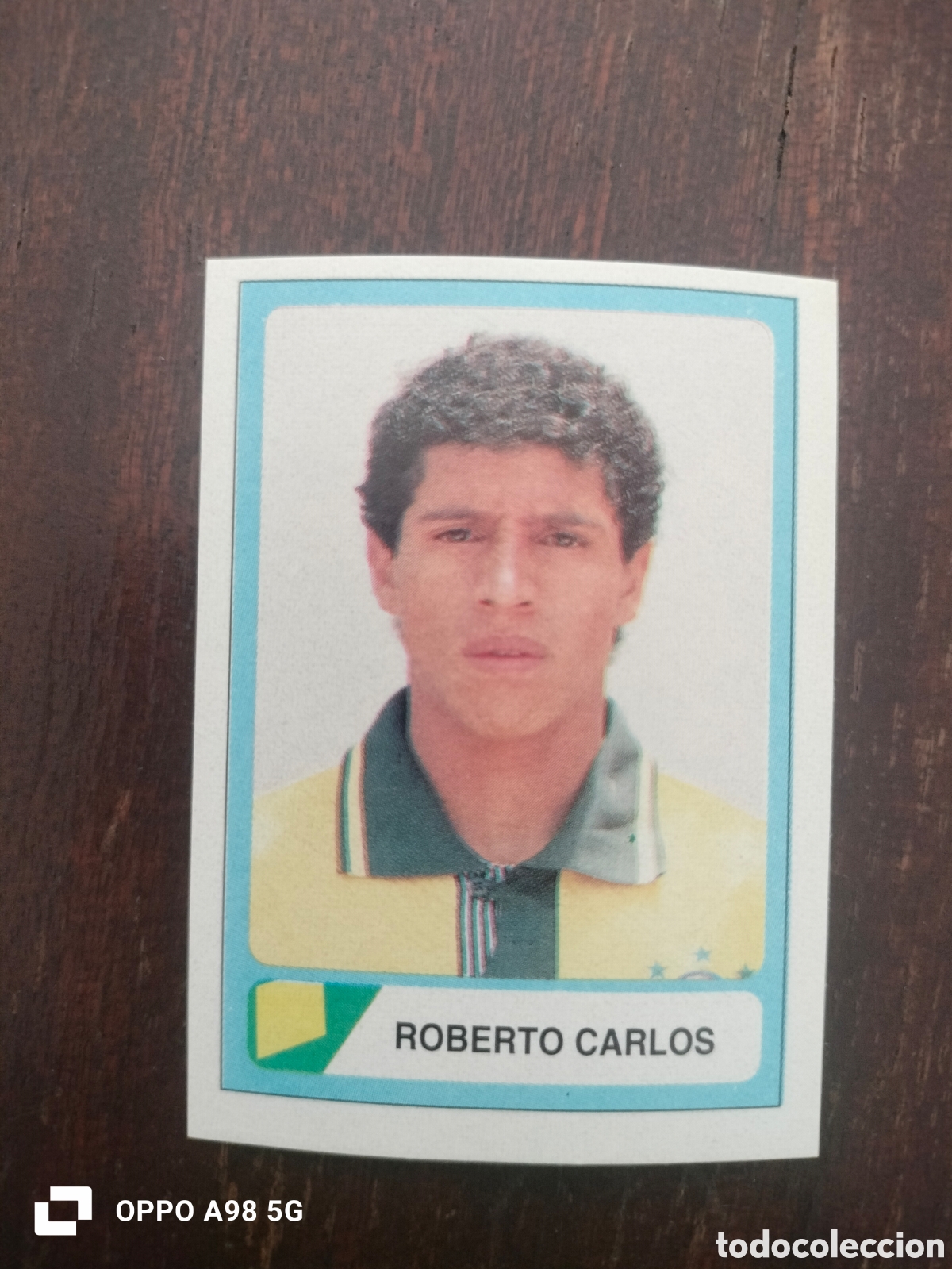 Cromos de f&uacute;tbol: Cromo 93 Roberto Carlos Brasil Mundial USA EEUU Estados Unidos 94 1994 Ediciones Estadio
