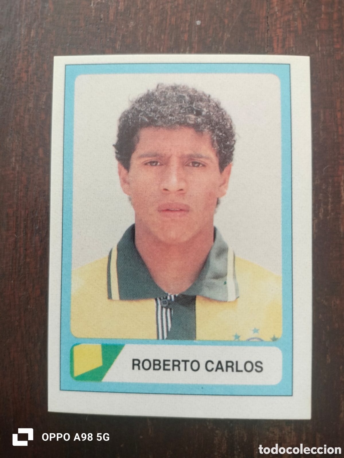 Cromos de f&uacute;tbol: Cromo 93 Roberto Carlos Brasil Mundial USA EEUU Estados Unidos 94 1994 Ediciones Estadio