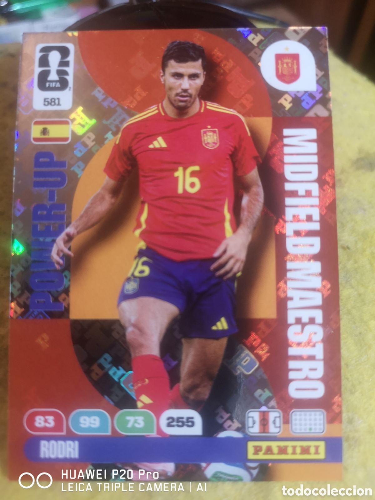 Cromos de f&uacute;tbol: ADRENALYN FIFA WORLD CUP MUNDIAL 2026 RODRI MIDFIELD MAESTRO - 581 ESPA&Ntilde;A