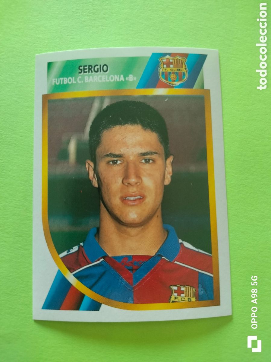 Cromos de f&uacute;tbol: Cromo Sergio Barcelona B segunda divisi&oacute;n Ediciones Este liga temporada 94 95 1994 1995