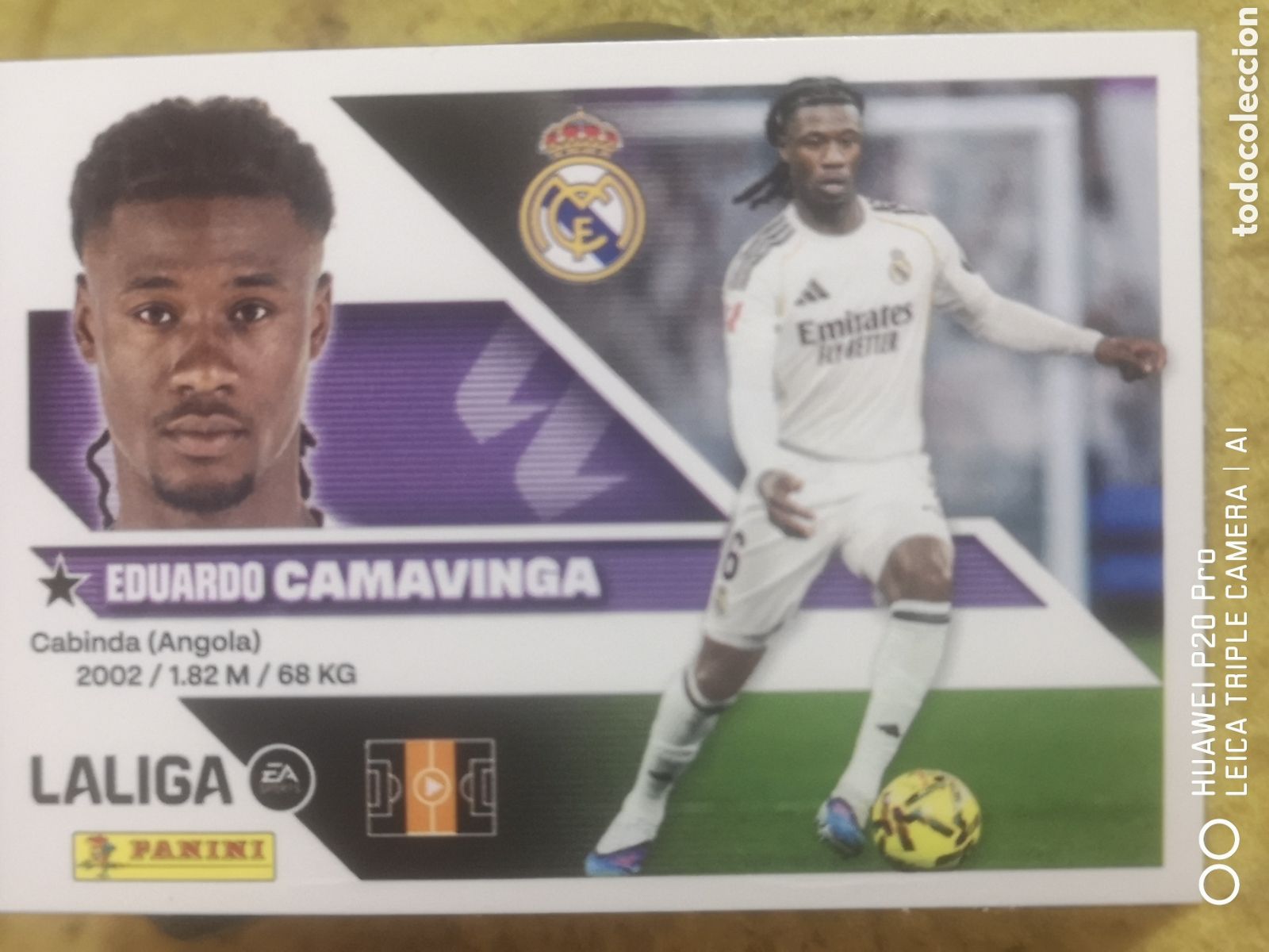 Cromos de f&uacute;tbol: LIGA ESTE 2026 2027 26 27 CAMAVINGA 13 REAL MADRID
