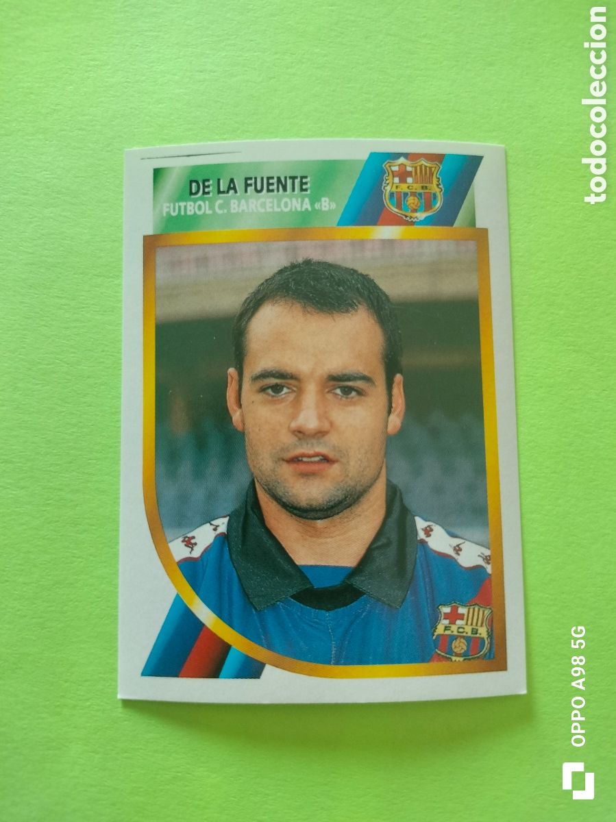 Cromos de f&uacute;tbol: Cromo De la Fuente Barcelona B segunda divisi&oacute;n Ediciones Este liga temporada 94 95 1994 1995