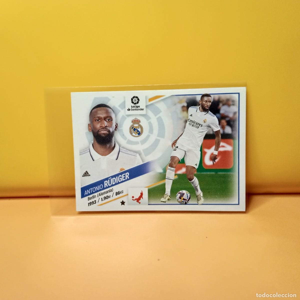 Cromos de f&uacute;tbol: EDICIONES ESTE 2022 2023 22 23 ULTIMOS FICHAJES 14 REAL MADRID R&Uuml;DIGER (2&ordf; EDICI&Oacute;N)
