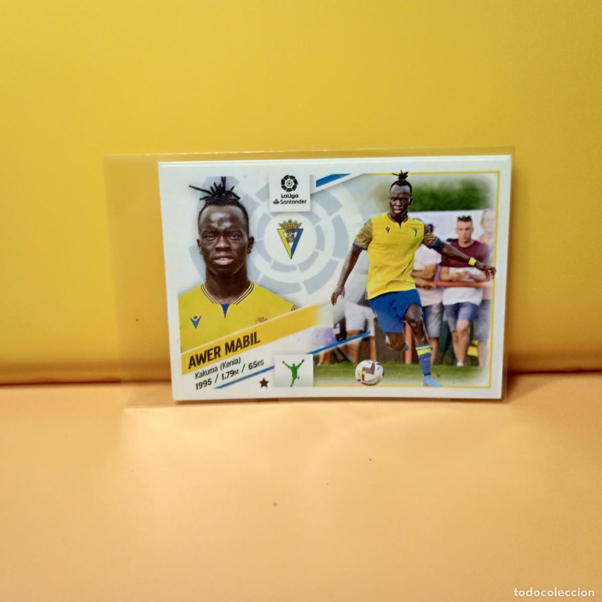 Cromos de f&uacute;tbol: EDICIONES ESTE 2022 2023 22 23 ULTIMOS FICHAJES 16 C&Aacute;DIZ CF AWER MABIL (2&ordf; EDICI&Oacute;N)