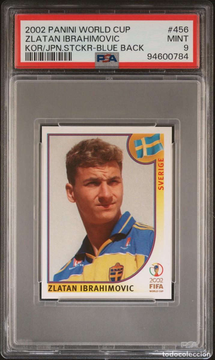 Cromos de f&uacute;tbol: Rookie Ibrahimovic #456 Suecia Panini World Cup Korea Japan Blue Back 2002 PSA 9