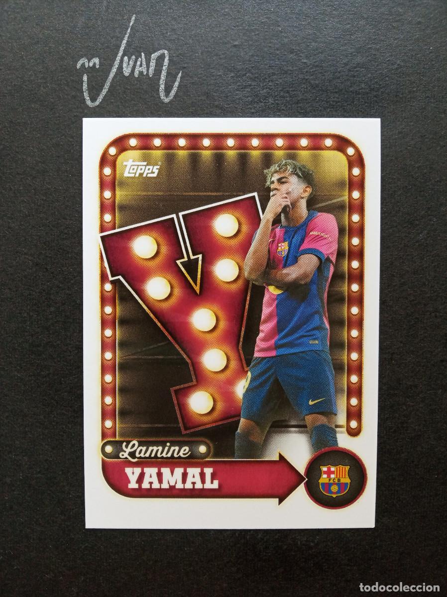 Cromos de f&uacute;tbol: N&ordm; 25 NAME IN LIGHTS LAMINE YAMAL FC BARCELONA ESPA&Ntilde;A ⚽ TOPPS &reg; COLLECTOR TIN 2025 2026 25 26 NUEVO