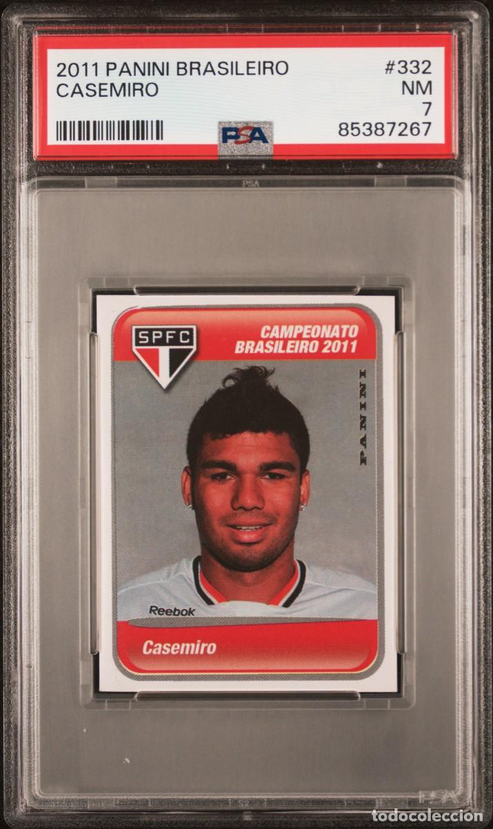 Cromos de f&uacute;tbol: Rookie Casemiro #332 Sao Paulo Campeonato Panini Brasileiro 2011 Psa 7