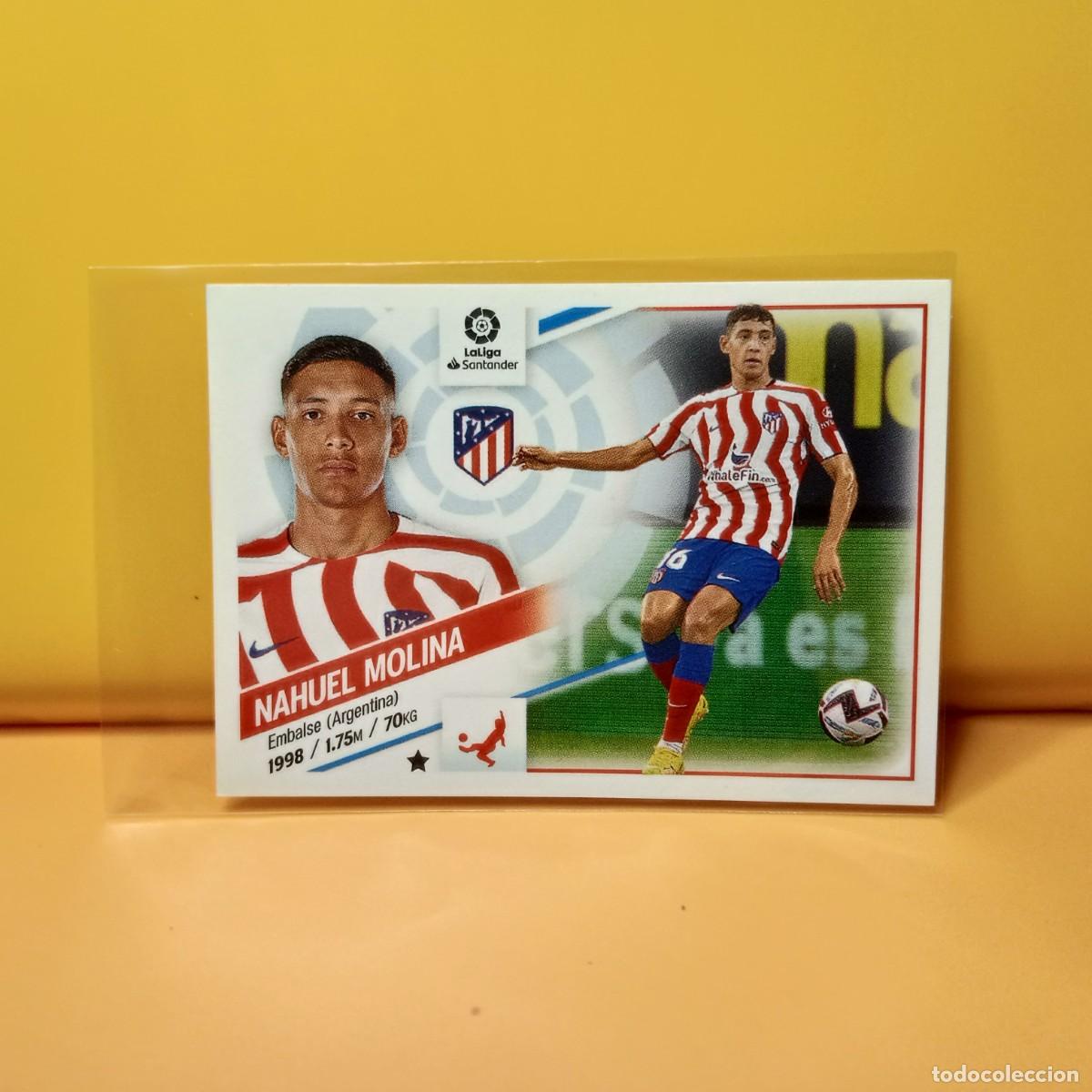 Cromos de f&uacute;tbol: EDICIONES ESTE 2022 2023 22 23 ULTIMOS FICHAJES 35 ATL&Eacute;TICO DE MADRID NAHUEL MOLINA (3&ordf; EDICI&Oacute;N)