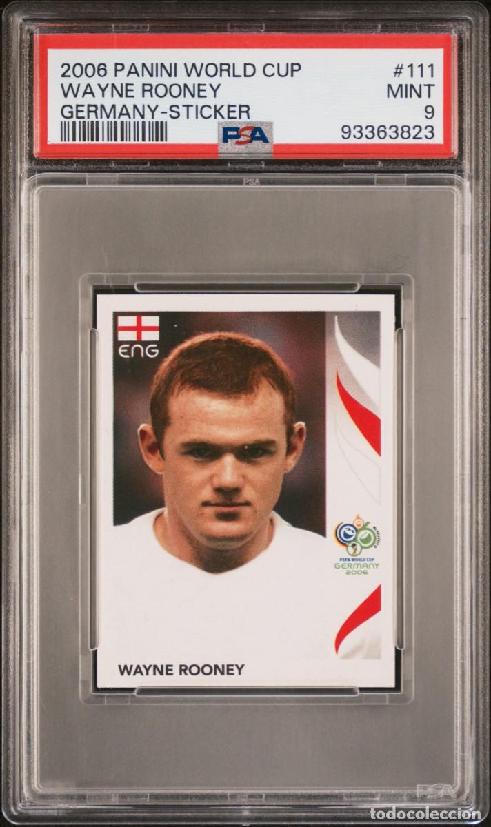 Cromos de f&uacute;tbol: Rookie Wayne Rooney #111 England Panini World Cup Germany Sticker 2006 PSA 9