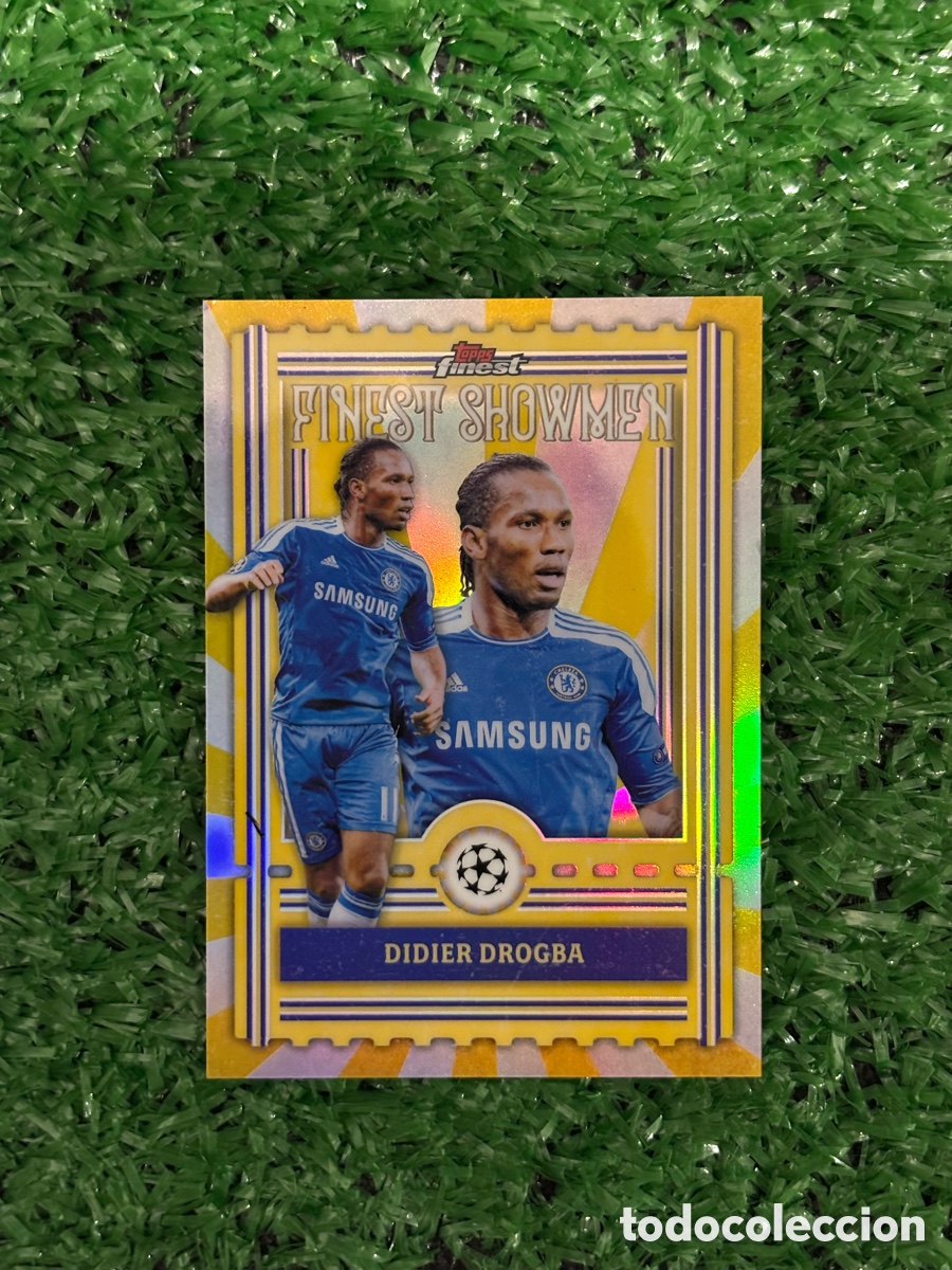 Cromos de f&uacute;tbol: Didier Drogba Topps Finest Showmen FS-4 Chelsea FC