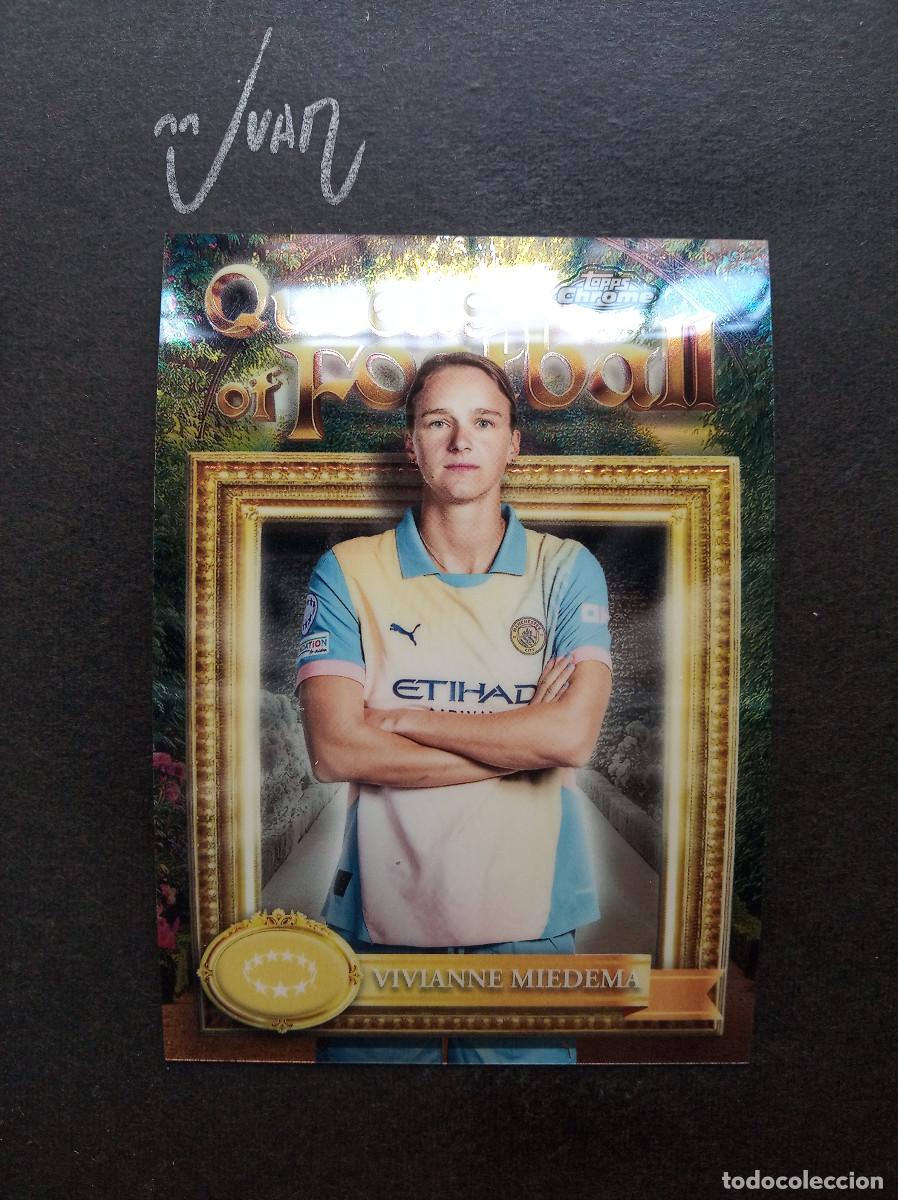 Cromos de f&uacute;tbol: QF 17 QUEENS OF FOOTBALL MIEDEMA MANCHESTER CITY ⚽ TOPPS &reg; CHROME WOMEN 2024 2025 24 25 NUEVO