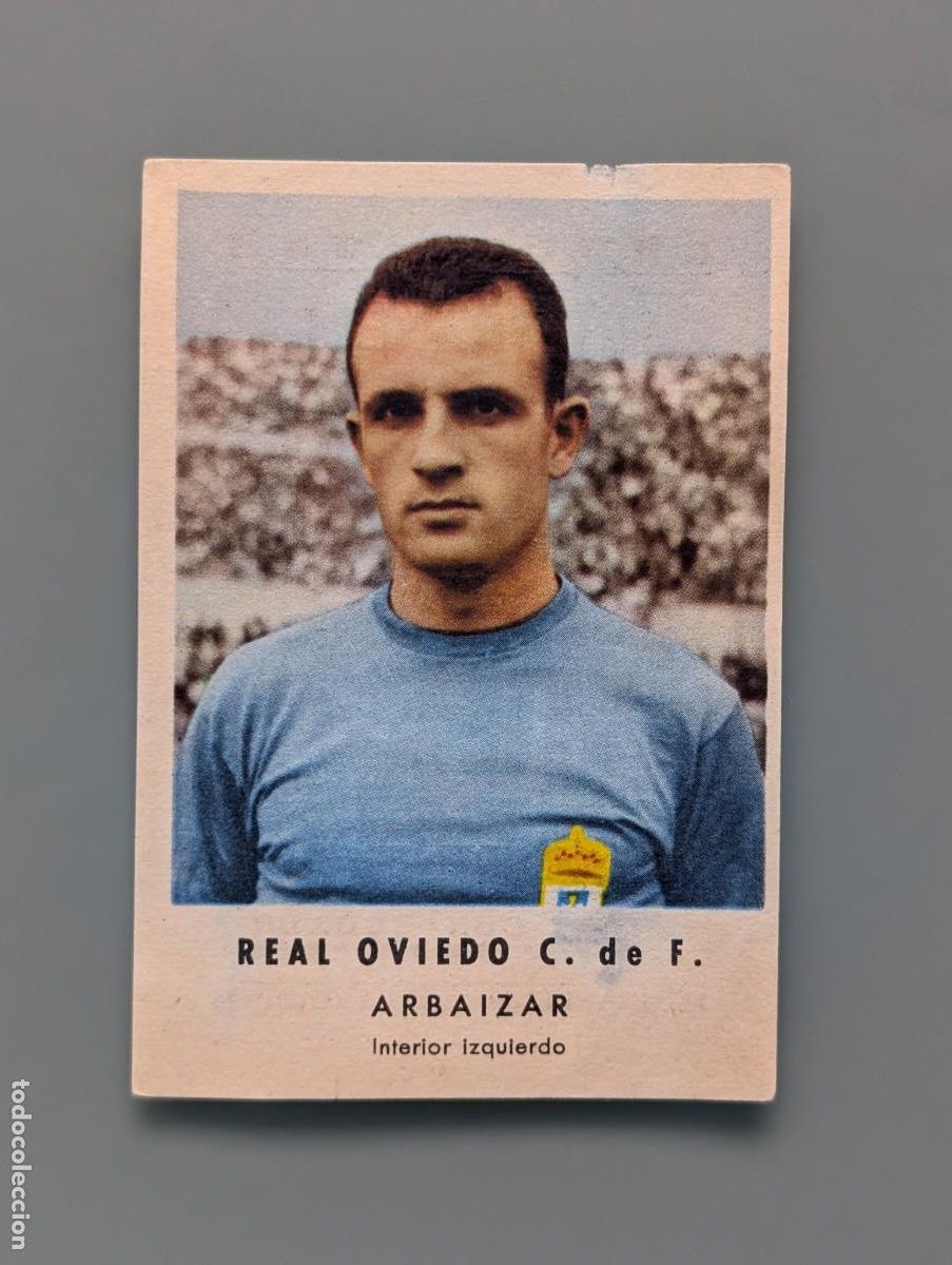 Fu&szlig;ball-Sticker: DIF&Iacute;CIL CROMO VERY RARE CARD ARBAIZAR OVIEDO CHOCOLATES GRANELL LIGA 1956/57 FUTBOL GIJON ASTURIAS