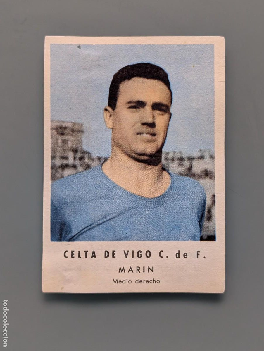 Fu&szlig;ball-Sticker: DIFICIL CROMO VERY RARE CARD MARIN CELTA VIGO CHOCOLATES GRANELL LIGA 1956/57 FUTBOL CORU&Ntilde;A GALICIA