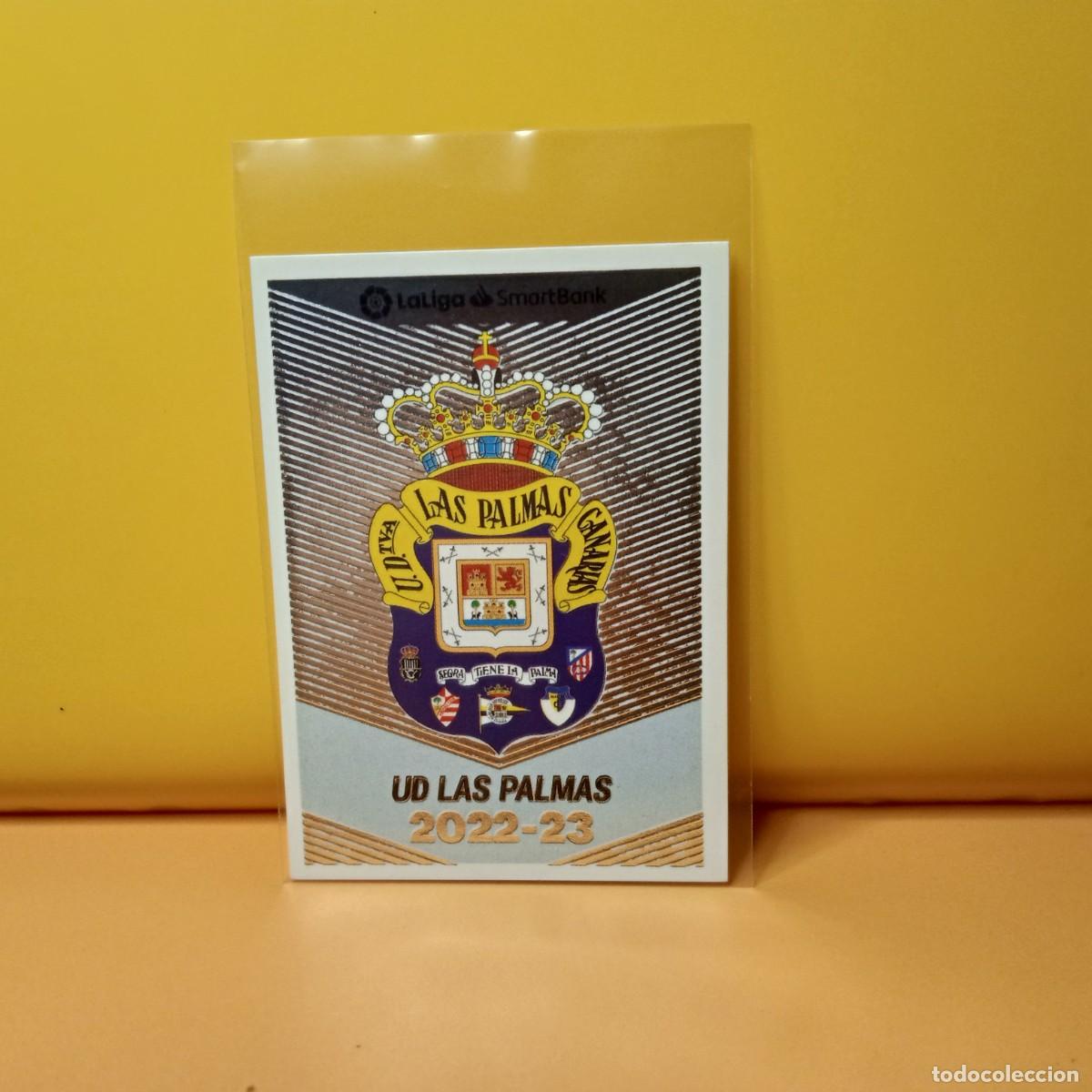 Cromos de f&uacute;tbol: EDICIONES ESTE 2022 2023 22 23 2&ordf; DIVISI&Oacute;N ESCUDO UD LAS PALMAS 10