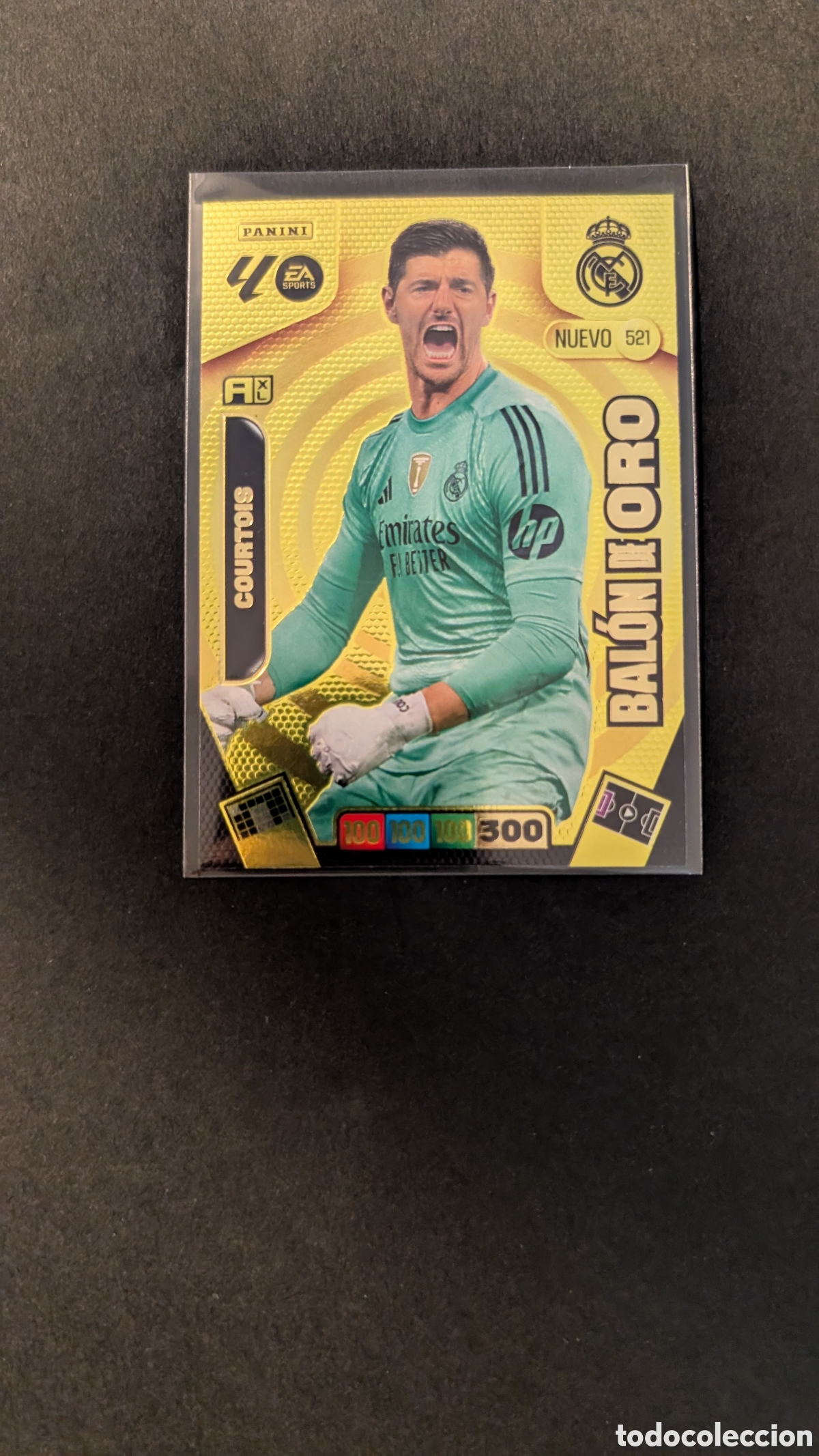 Cromos de f&uacute;tbol: COURTOIS REAL MADRID 521 NUEVO BALON DE ORO ADRENALYN XL LIGA 2025/2026 25 26 PANINI