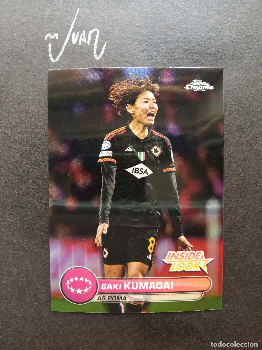 Cromos de f&uacute;tbol: IL 9 INSIDE LOOK SAKI KUMAGAI AS ROMA JAPON JAPAN ⚽ TOPPS &reg; CHROME WOMEN CHAMPIONS 2023 2024 23 24